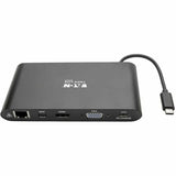 Eaton Tripp Lite Series USB-C Dock, Dual Display - 4K HDMI / mDP, VGA, USB 3.x (5Gbps), USB-A/C Hub, GbE, Memory Card, 100W PD Charging — U442-DOCK1-B