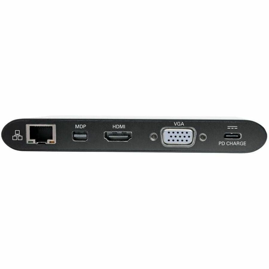 Eaton Tripp Lite Series USB-C Dock, Dual Display - 4K HDMI / mDP, VGA, USB 3.x (5Gbps), USB-A/C Hub, GbE, Memory Card, 100W PD Charging — U442-DOCK1-B