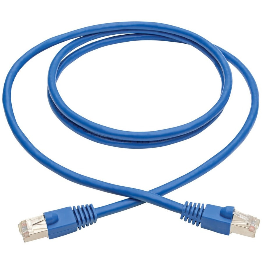 Eaton Tripp Lite Series Cat6a 10G Snagless Shielded STP Ethernet Cable (RJ45 M/M), PoE, Blue, 6 ft. (1.83 m) — N262-006-BL