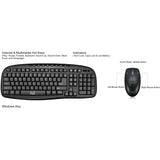 Adesso WKB-1330CB 2.4 GHz Wireless Desktop Keyboard and Mouse Combo — WKB-1330CB