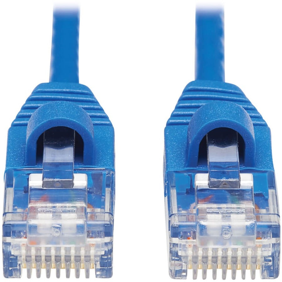 Eaton Tripp Lite Series Cat6a 10G Snagless Molded Slim UTP Ethernet Cable (RJ45 M/M), Blue, 15 ft. (4.57 m) — N261-S15-BL