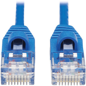 Eaton Tripp Lite Series Cat6a 10G Snagless Molded Slim UTP Ethernet Cable (RJ45 M/M), Blue, 15 ft. (4.57 m) — N261-S15-BL