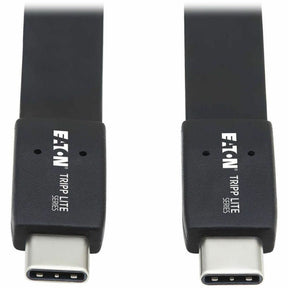 Eaton Tripp Lite Series USB-C Flat Cable (M/M) - USB 3.2 Gen 2 (10 Gbps), 5A (100W) Rating, Thunderbolt 3 Compatible, 16 in. (40.6 cm) — U420-16N-G25AFL