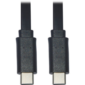 Eaton Tripp Lite Series USB-C Flat Cable (M/M), USB 2.0, Black, 3 ft. (0.91 m) — U040-003-C-FL