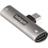 StarTech.com USB C Audio & Charge Adapter, USB-C Audio Adapter with 3.5mm Headset Jack and USB Type-C PD Charging, For USB-C Phone/Tablet — CDP235APDM