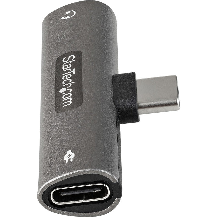 StarTech.com USB C Audio & Charge Adapter, USB-C Audio Adapter with 3.5mm Headset Jack and USB Type-C PD Charging, For USB-C Phone/Tablet — CDP235APDM