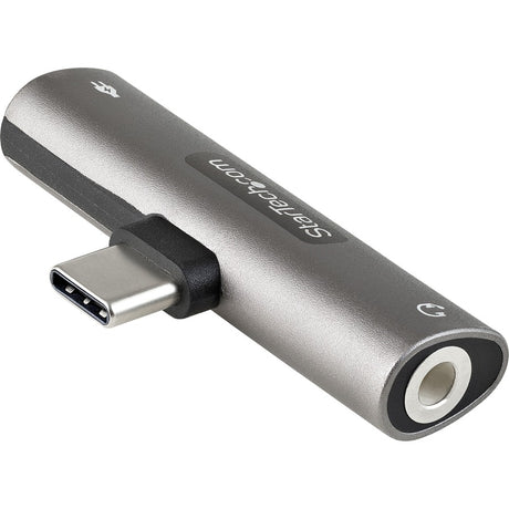 StarTech.com USB C Audio & Charge Adapter, USB-C Audio Adapter with 3.5mm Headset Jack and USB Type-C PD Charging, For USB-C Phone/Tablet — CDP235APDM