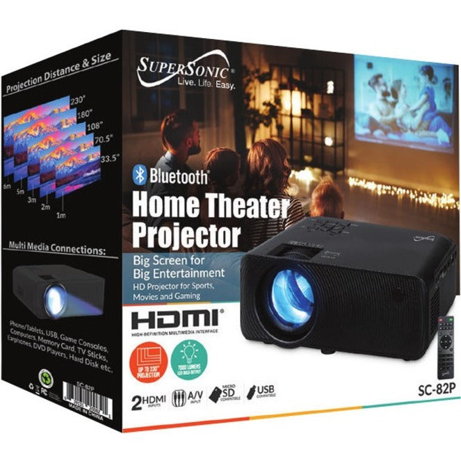 Supersonic SC-82P LCD Projector - 16:9 — SC-82P