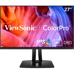 ViewSonic VP2756-4K 27 Inch 4K UHD IPS Ergonomic Monitor with Ultra-Thin Bezels, Color Accuracy, Pantone Validated, 60W USB C — VP2756-4K