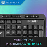 Adesso WKB-1320CB Antimicrobial Wireless Desktop Keyboard and Mouse — WKB-1320CB-TAA