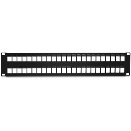 TRENDnet 48-Port Blank Keystone 2U HD Patch Panel, 2U 19" Rackmount Housing, HD Keystone Network Patch Panel, Recommended With TC-K25C6 & TC-K50C6 Cat6 Keystone Jacks (Sold Separately), Black, TC-KP48