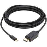 Eaton Tripp Lite Series USB-C to DisplayPort Bi-Directional Active Adapter Cable (M/M), 4K 60 Hz, HDR, Locking DP Connector, 10 ft. (3.1 m) — U444-010-DP-BD