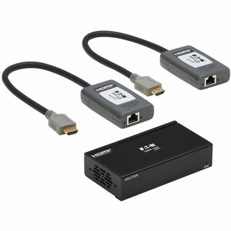 Eaton Tripp Lite Series 2-Port HDMI over Cat6 Extender Kit, Splitter/2x Pigtail Receivers - 4K 60 Hz, HDR, 4:4:4, PoC, 230 ft. (70.1 m), TAA — B127A-002-BHPH2