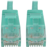 Eaton Tripp Lite Series Cat6a 10G Snagless Molded Slim UTP Ethernet Cable (RJ45 M/M), PoE, Aqua, 5 ft. (1.5 m) — N261-S05-AQ