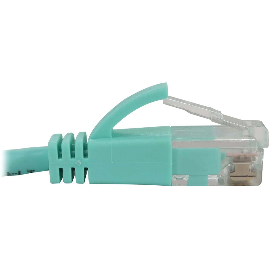 Eaton Tripp Lite Series Cat6a 10G Snagless Molded Slim UTP Ethernet Cable (RJ45 M/M), PoE, Aqua, 5 ft. (1.5 m) — N261-S05-AQ