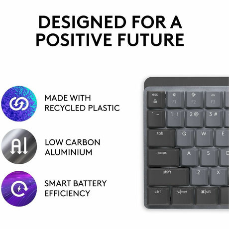 Logitech MX Mechanical Wireless Illuminated Performance Keyboard, Clicky Switches, Backlit Keys, Bluetooth — 920-010549