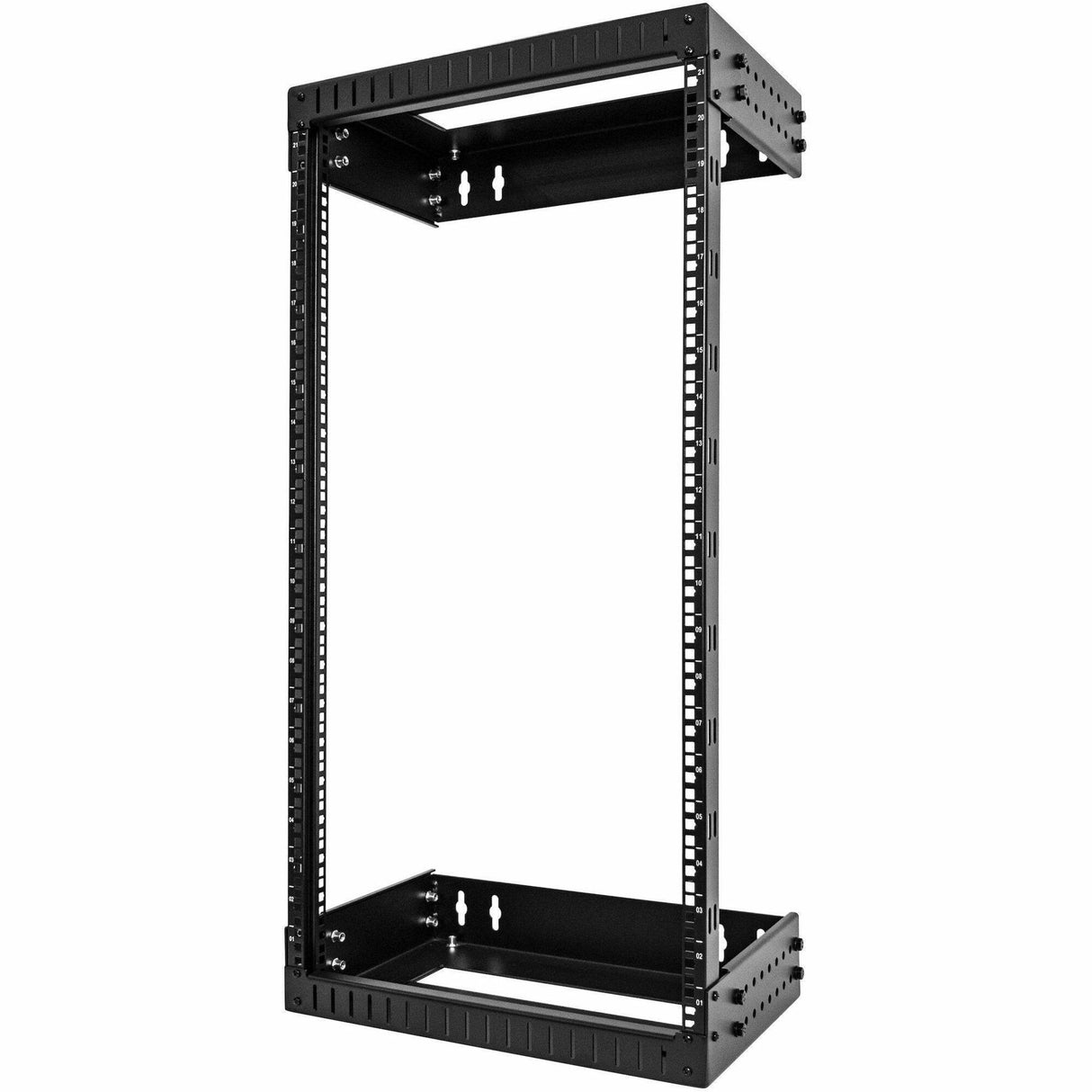 StarTech.com 2-Post 21U Heavy-Duty Wall Mount Network Rack, 19" Open Frame Server Rack with Adjustable Depth, Data Rack for IT Equipment~ — RACK-21U-20-WALL-OA