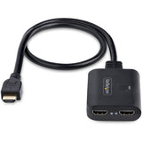 StarTech.com 2-Port HDMI Splitter, 4K 60Hz HDMI 2.0 Video, 4K HDMI Splitter 1 In 2 Out, 1x2 HDMI Display/Output Splitter, HDR/HDCP — HDMI-SPLITTER-4K60UP