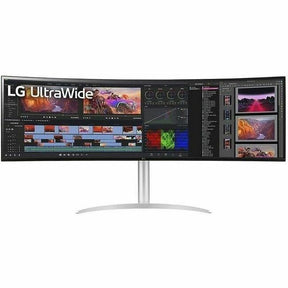 LG 49BQ95C-W 49" Class Dual Quad HD (DQHD) Curved Screen Gaming LCD Monitor - 32:9 - Glossy Black, Textured White — 49BQ95C-W