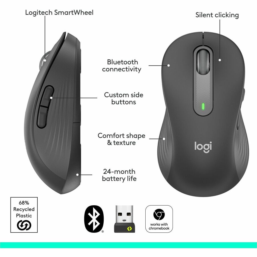 Logitech Signature M650 L Left (Graphite) — 910-006234