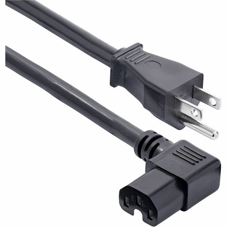 StarTech.com 8ft (2.4m) Heavy Duty Power Cord, NEMA 5-15P to Right Angle C15, 15A 125V, 14AWG, AC Power Cable, UL Listed — PXT515C158RA