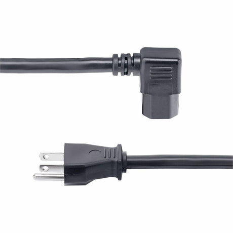 StarTech.com 8ft (2.4m) Heavy Duty Power Cord, NEMA 5-15P to Right Angle C15, 15A 125V, 14AWG, AC Power Cable, UL Listed — PXT515C158RA
