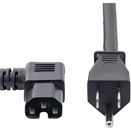 StarTech.com 8ft (2.4m) Heavy Duty Power Cord, NEMA 5-15P to Right Angle C15, 15A 125V, 14AWG, AC Power Cable, UL Listed — PXT515C158RA