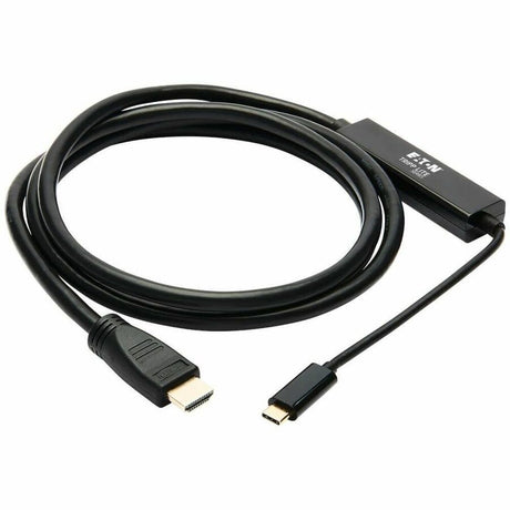 Eaton Tripp Lite Series USB-C to HDMI Active Adapter Cable (M/M), 4K 60 Hz, 4:4:4, HDCP 2.2, Mid-Cable Adapter, Black, 6 ft. (1.8 m) — U444-006-H4K6BM