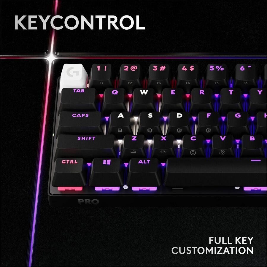 Logitech G PRO X 60 LIGHTSPEED Wireless Gaming Keyboard, Ultra Compact TKL 60% Mechanical Keyboard for Windows PC, LIGHTSYNC RGB, Dual-Shot PBT Keycaps, GX Optical Linear Switches, Black — 920-012164