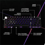 Logitech G PRO X 60 LIGHTSPEED Wireless Gaming Keyboard, Ultra Compact TKL 60% Mechanical Keyboard for Windows PC, LIGHTSYNC RGB, Dual-Shot PBT Keycaps, GX Optical Linear Switches, Black — 920-012164