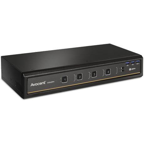 Vertiv Avocent SwitchView Desktop KVM | 4 Port | Dual Head | Universal Connector | TAA Compliant — SV340DPH-400