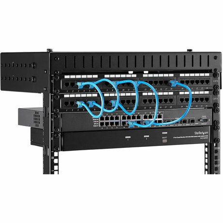 StarTech.com 2-Post 8U Heavy-Duty Wall Mount Network Rack, 19" Open Frame Server Rack with Adjustable Depth, Data Rack for IT Equipment~ — RK812WALLOA
