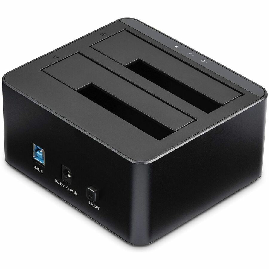 StarTech.com Dual-Bay USB 3.0 to SATA Hard Drive Docking Station, 2.5/3.5" SATA I/II/III, SSD/HDD Dock, USB Hard Drive Bays, Top-Loading — SDOCK2U33V