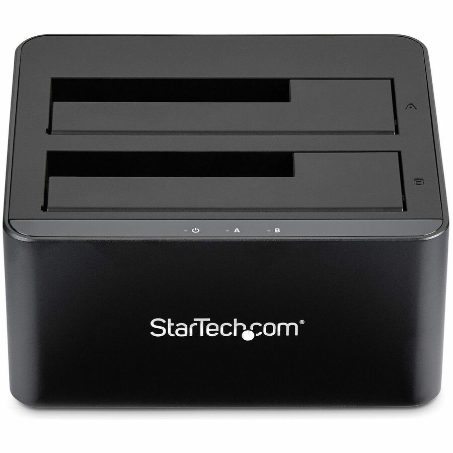 StarTech.com Dual-Bay USB 3.0 to SATA Hard Drive Docking Station, 2.5/3.5" SATA I/II/III, SSD/HDD Dock, USB Hard Drive Bays, Top-Loading — SDOCK2U33V