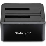 StarTech.com Dual-Bay USB 3.0 to SATA Hard Drive Docking Station, 2.5/3.5" SATA I/II/III, SSD/HDD Dock, USB Hard Drive Bays, Top-Loading — SDOCK2U33V
