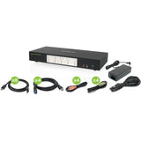 IOGEAR 4-Port 4K Dual View DisplayPort KVMP with USB 3.0 Hub and Audio (TAA) — GCS1944