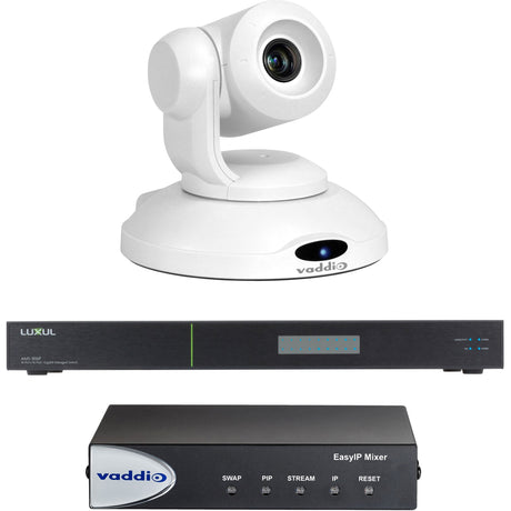 Vaddio EasyIP 10 Mixer Kit - Includes PTZ Camera and Mixer - White — 999-60321-000W