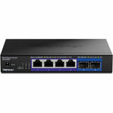TRENDnet 6-Port Unmanaged Multi-Gig Switch, 4 x 2.5GBASE-T Ports, 2 x 10G SFP+ Ports Fanless, Compact Desktop Design, Metal Housing, Network Ethernet Switch, Lifetime Protection, Black, TEG-S562