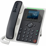 Poly Edge E100 IP Phone - Corded - Corded - 3 Multiple Conferencing - Desktop, Wall Mountable - White, Midnight Blue — 82M86AA