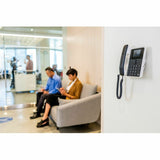 Poly Edge E100 IP Phone - Corded - Corded - 3 Multiple Conferencing - Desktop, Wall Mountable - White, Midnight Blue — 82M86AA