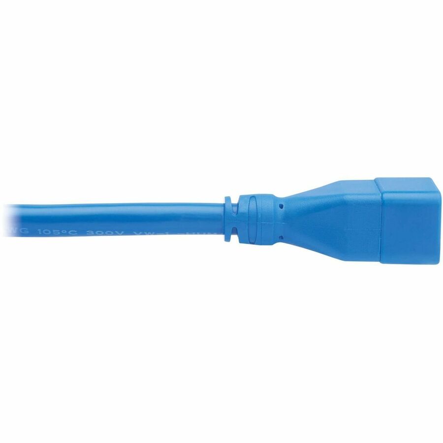 Eaton Tripp Lite Series Power Extension Cord, C20 to C19 - Heavy-Duty, 20A, 250V, 12 AWG, 6 ft. (1.8 m), Blue — P036-006-ABL