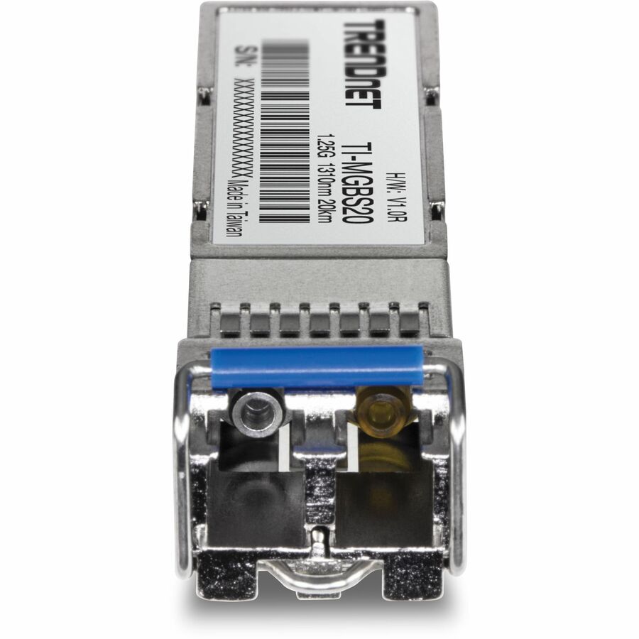 TRENDnet TI-MGBS20, 1000Base-LX Industrial SFP Single- Mode LC Module (20km), Lifetime Protection — TI-MGBS20