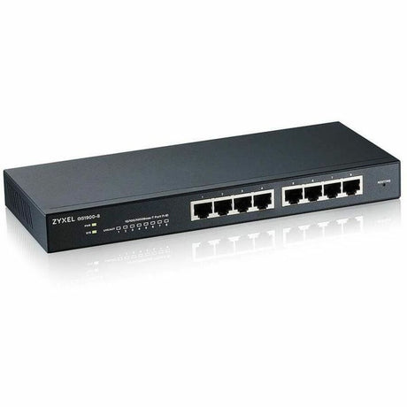 ZyXEL GS1900-8 Fanless 8 Port GbE L2 Web Managed Desktop Switch — GS1900-8
