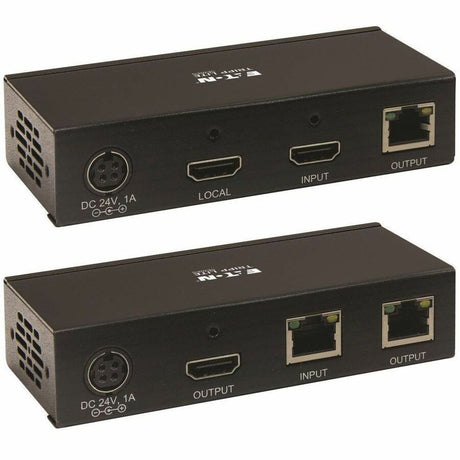 Eaton Tripp Lite Series HDMI over Cat6 Extender Kit, Transmitter and Receiver with Repeater, 4K 60Hz, 4:4:4, IR, HDR, PoC, 230 ft., TAA — B127A-111-BHTH