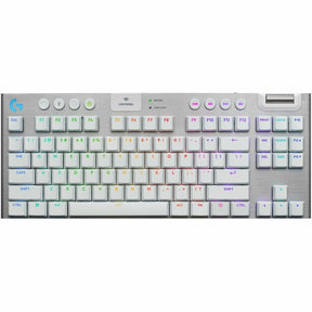 Logitech G915 X LIGHTSPEED TKL Low-Profile Wireless Gaming Keyboard, Double-Shot PBT Keycaps, Fully Programmable Keys, RGB Backlighting, Sleek Aluminum Finishing, GL Brown Tactile - PC/Mac (White) — 920-012732