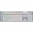 Logitech G915 X LIGHTSPEED Low-Profile Wireless Gaming Keyboard, Double-Shot PBT Keycaps, Fully Programmable Keys, RGB Backlighting, Sleek Aluminum Finishing, GL Brown Tactile Switches - PC/Mac (White) — 920-012685