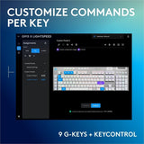 Logitech G915 X LIGHTSPEED Low-Profile Wireless Gaming Keyboard, Double-Shot PBT Keycaps, Fully Programmable Keys, RGB Backlighting, Sleek Aluminum Finishing, GL Brown Tactile Switches - PC/Mac (White) — 920-012685