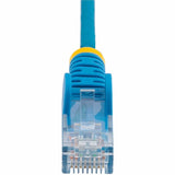 StarTech.com 50ft Blue Slim CAT6 Ethernet Cable, Slim Snagless RJ45, UTP, LSZH, 28AWG Bare Copper, Slim Network Patch Cord, Fluke Tested — N6PAT50BLS