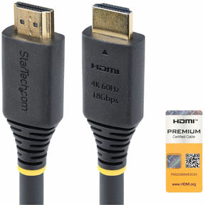 StarTech.com 20ft (6m) Premium Certified High Speed HDMI Cable, 4K 60Hz/1440p 144Hz, 18Gbps, UHD HDMI 2.0 Cord, TPE Jacket — HDMI2-CABLE-4K60-20F