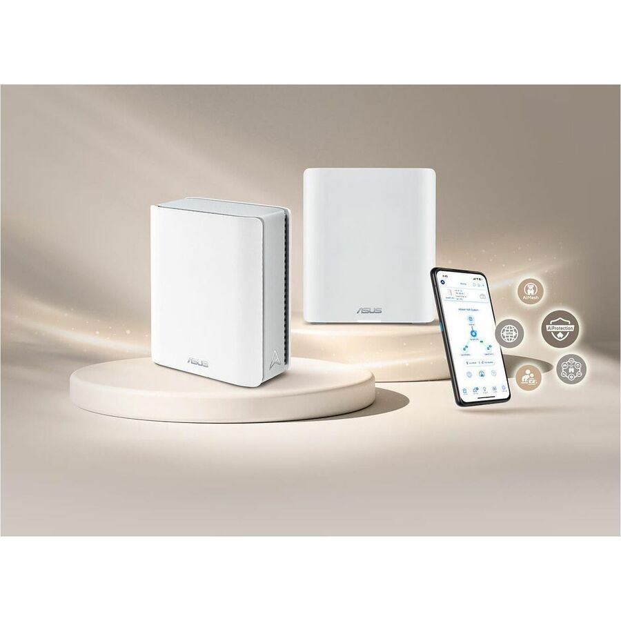 Asus ZenWiFi BT6 BT6(W-3-PK) Wi-Fi 7 IEEE 802.11 a/b/g/n/ac/ax/be Ethernet Wireless Router — ZenWiFi BT6 3PK